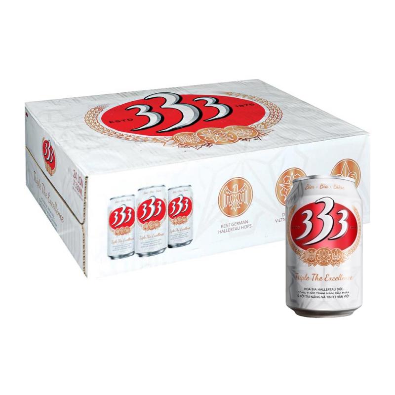 Bia 333 Export thùng 24 lon x 330ml