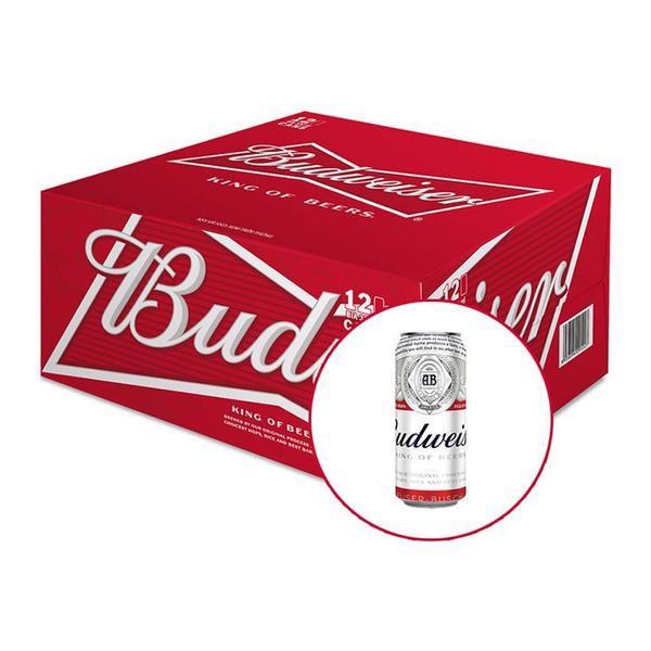 Thùng 12 lon Bia Budweiser 500ml