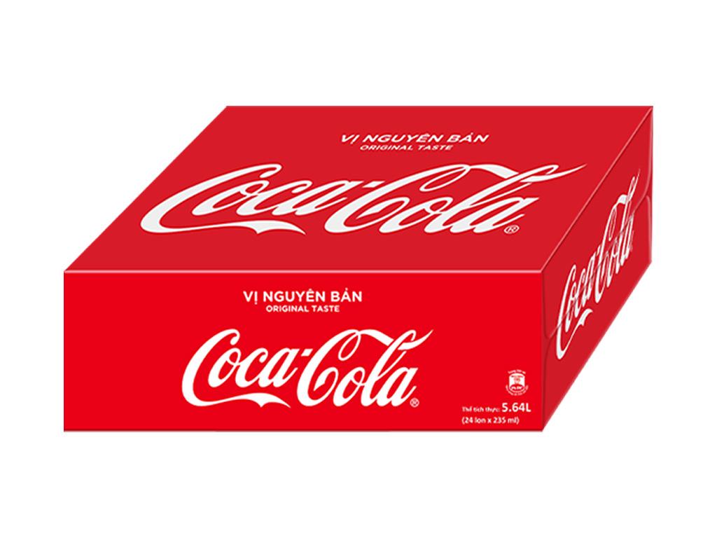 Thùng 24 lon coca cola 235ml