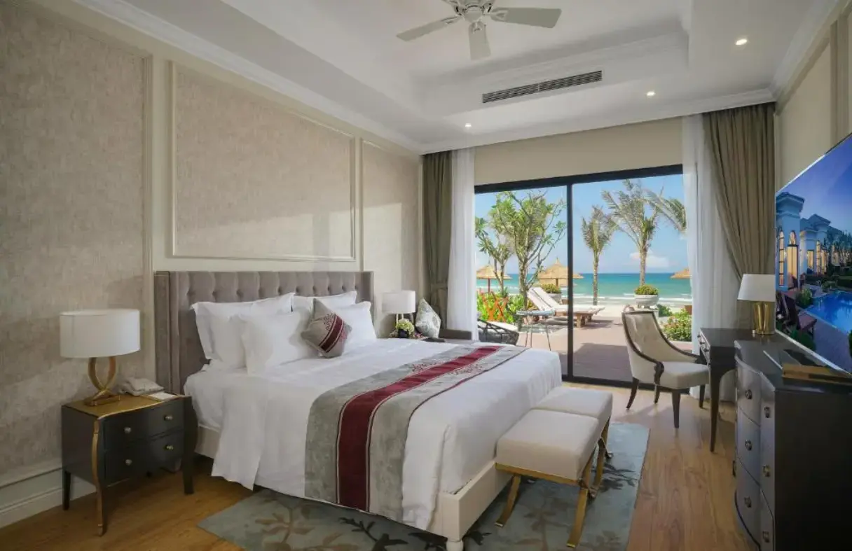 Private bedrooms in a Da Nang villa suitable for families and groups