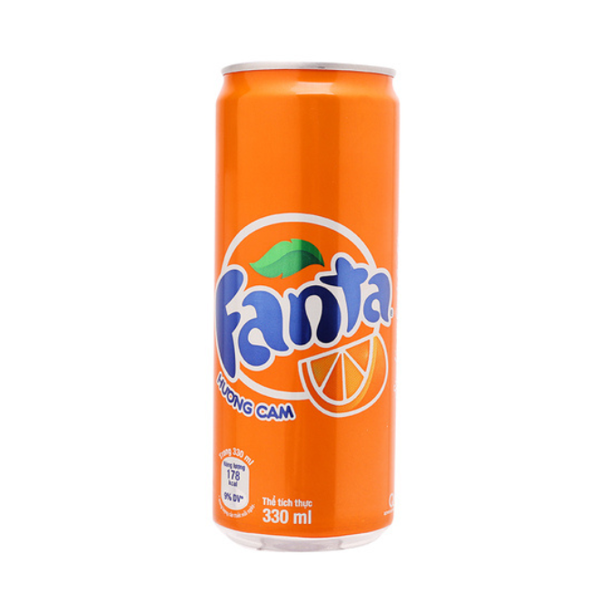 Nước giải khát hương cam Fanta lon 330ml