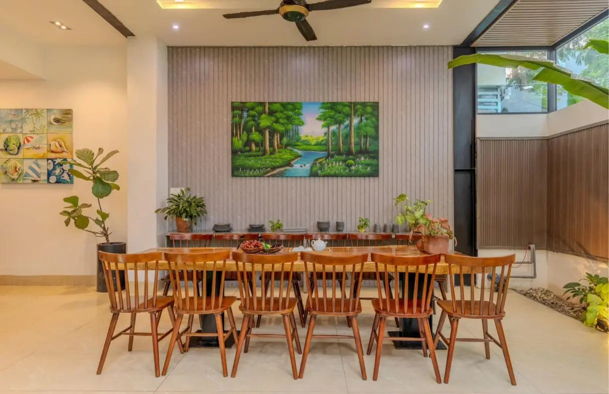 Không gian tổ chức tiệc BBQ và sinh nhật tại FEN Villa Đà Nẵng.