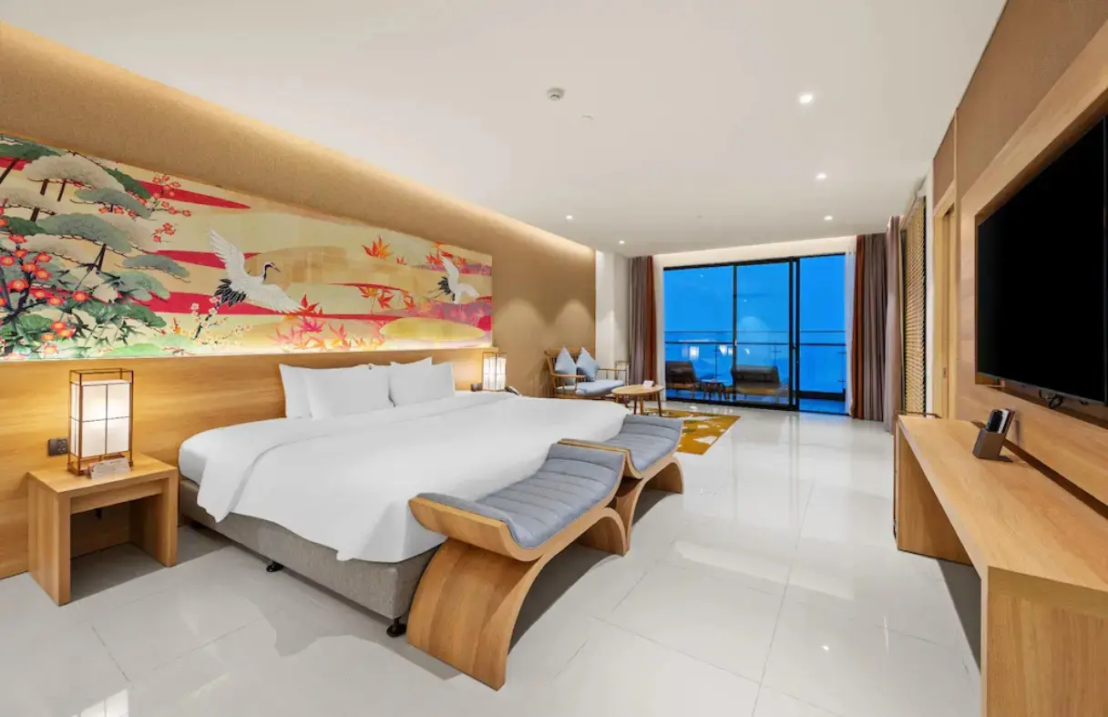 Phòng Deluxe Ocean View hướng biển tại Mikazuki Japanese Resorts & Spa