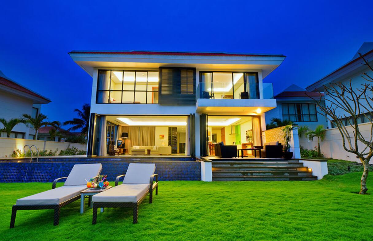 Private pool at Abogo The Ocean Villa designed for a relaxing group stay