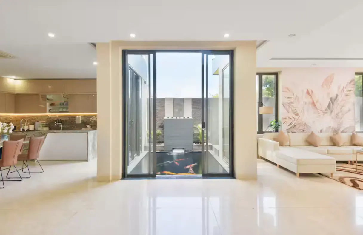 Spacious shared living area in a short-term Da Nang villa rental