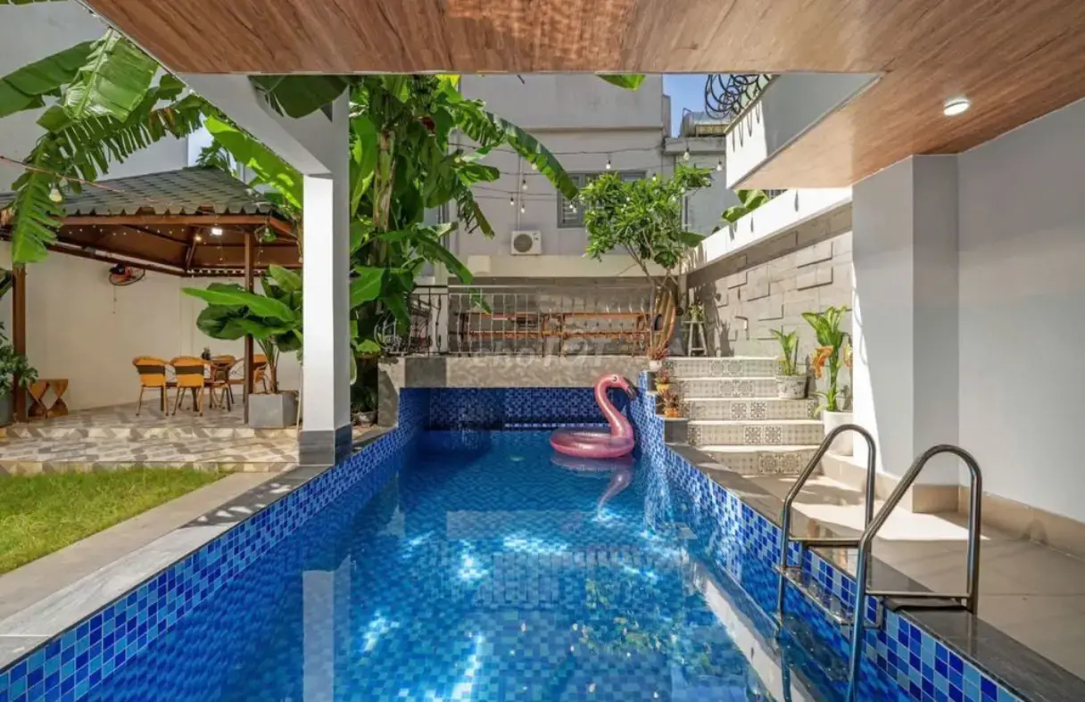 Villa Đà Nẵng có hồ bơi riêng mang lại trải nghiệm sống thoải mái khi thuê dài hạn