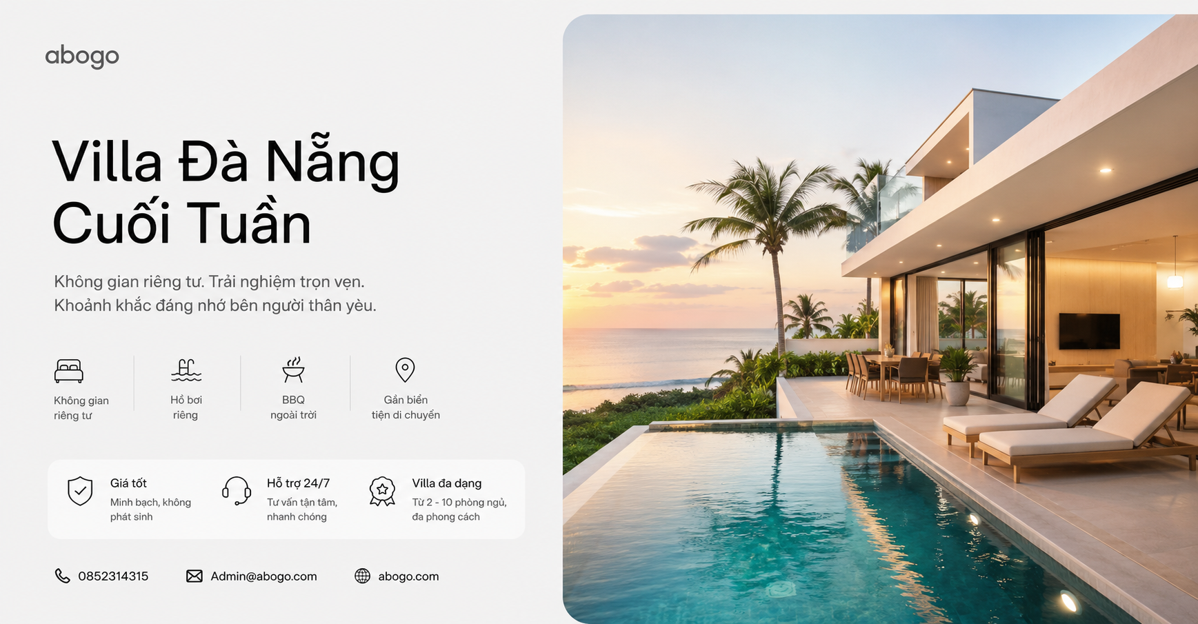 Villa Đà Nẵng Cuối Tuần – Trọn Vẹn Kỳ Nghỉ Riêng Tư Và Đẳng Cấp Cùng Abogo