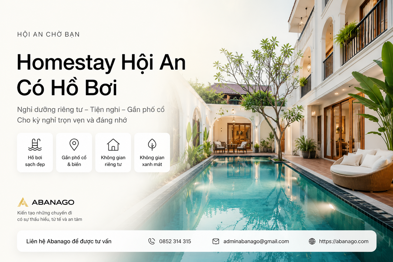 Homestay Hội An Có Hồ Bơi: Gợi Ý Chọn Nơi Ở Đẹp, Tiện Nghi Và Phù Hợp Cho Kỳ Nghỉ