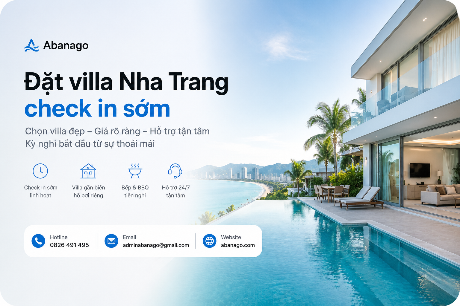Đặt Villa Nha Trang Check In Sớm: Kinh Nghiệm Chọn Villa Đẹp, Giá Rõ, Vào Sớm Dễ Dàng Cùng Abanago