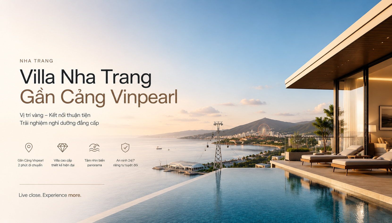 Đặt villa Nha Trang gần cảng Vinpearl: Kinh nghiệm chọn villa đẹp, tiện di chuyển và phù hợp cho gia đình