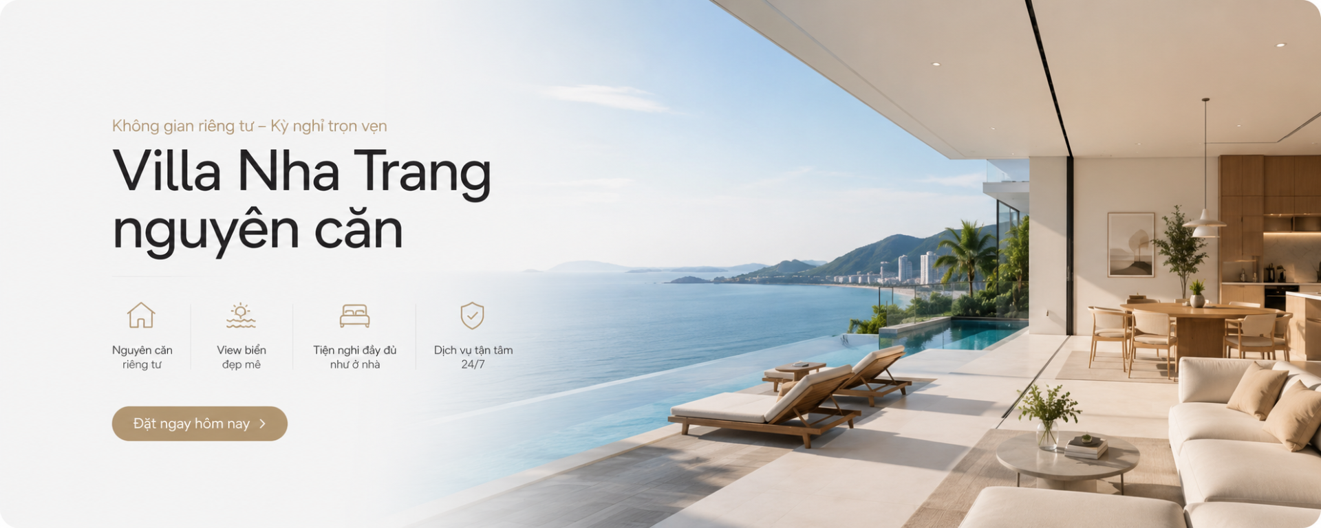 Đặt villa Nha Trang nguyên căn: Kinh nghiệm chọn villa đẹp, riêng tư và phù hợp cho kỳ nghỉ