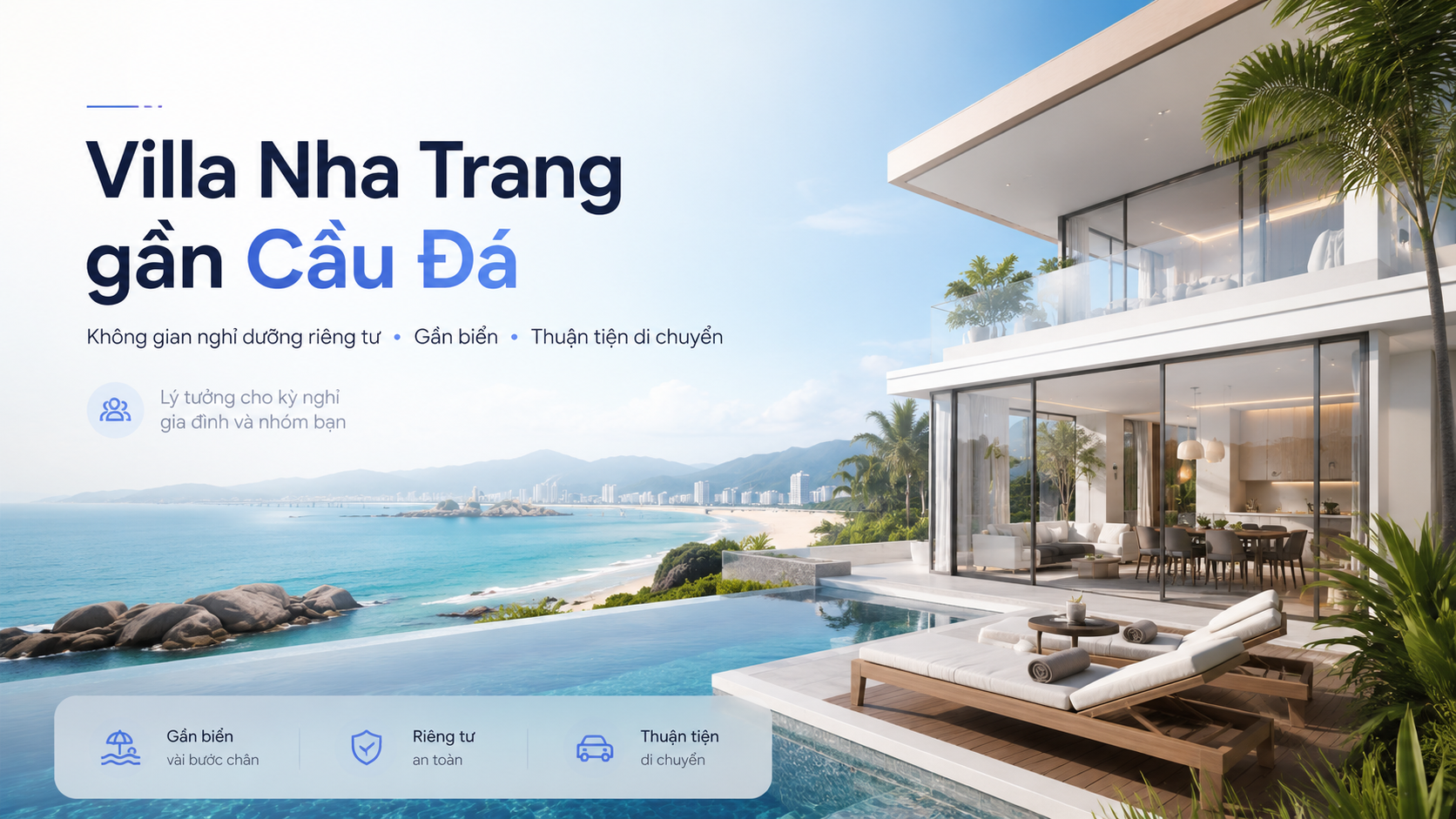 Đặt villa Nha Trang gần Cầu Đá: Chọn đúng vị trí, đúng nhu cầu, đúng kỳ nghỉ cùng Abogo