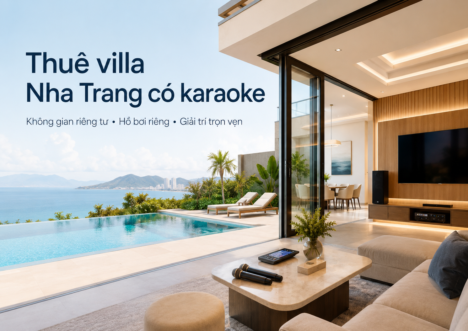 Thuê villa Nha Trang có karaoke: Không gian riêng cho kỳ nghỉ vui, ấm và đúng gu