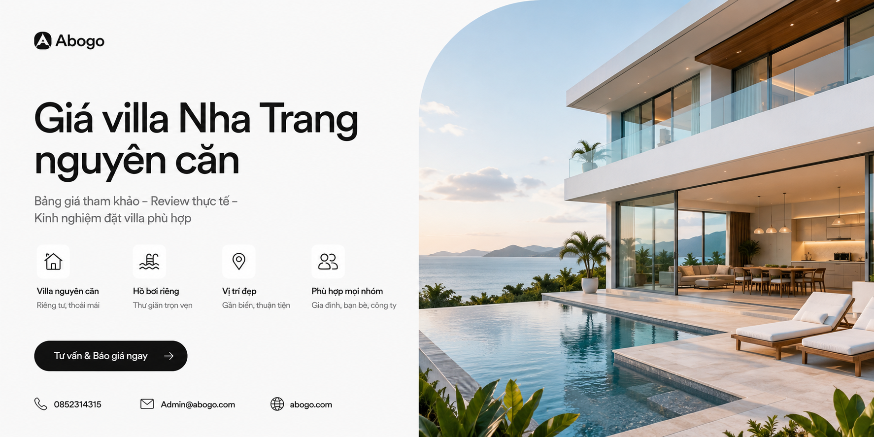 Giá villa Nha Trang nguyên căn: Bảng giá, review và kinh nghiệm đặt villa phù hợp nhất