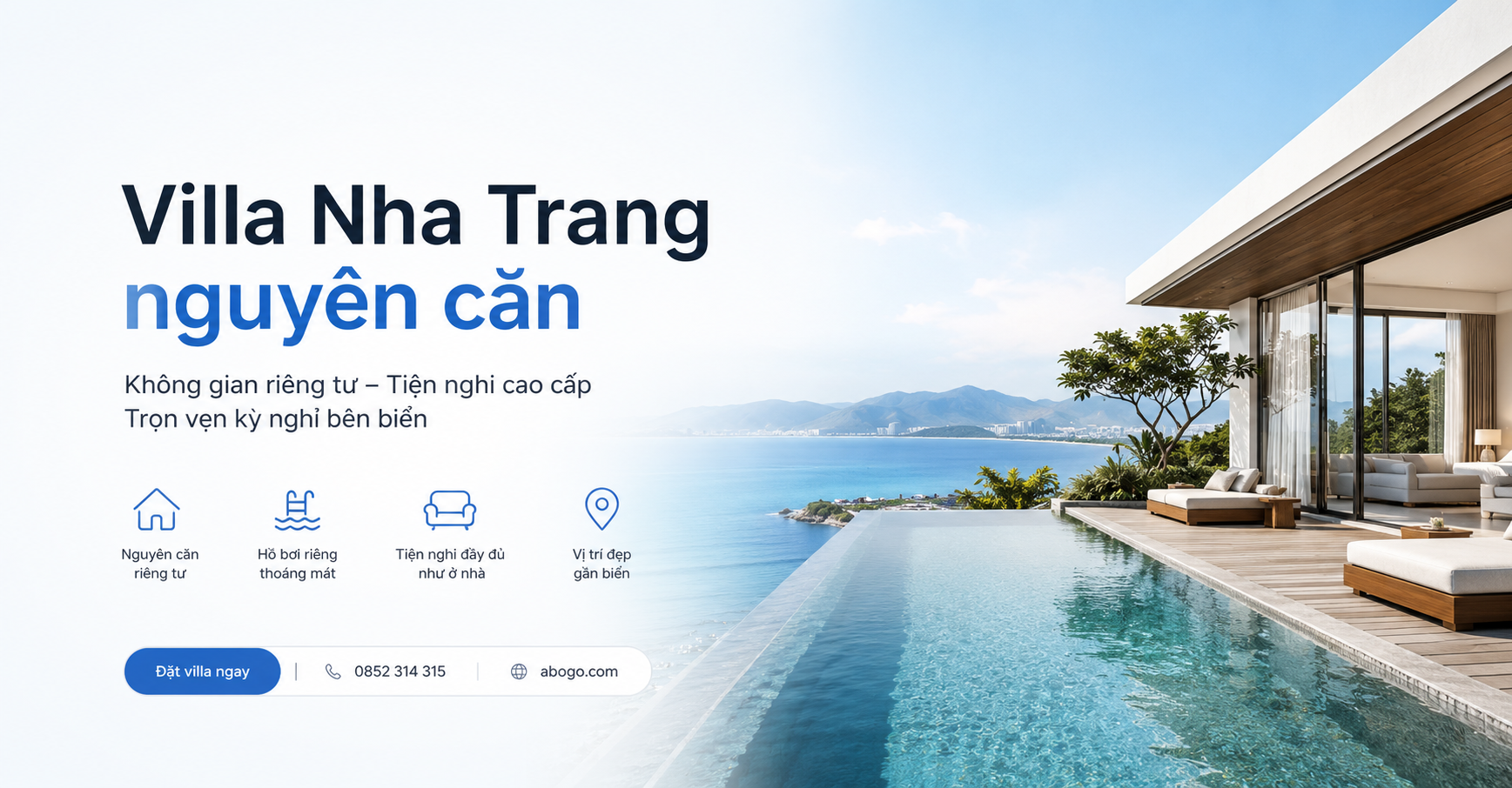 Villa Nha Trang nguyên căn: Kinh nghiệm chọn, giá thuê, review và cách đặt an tâm cùng Abogo