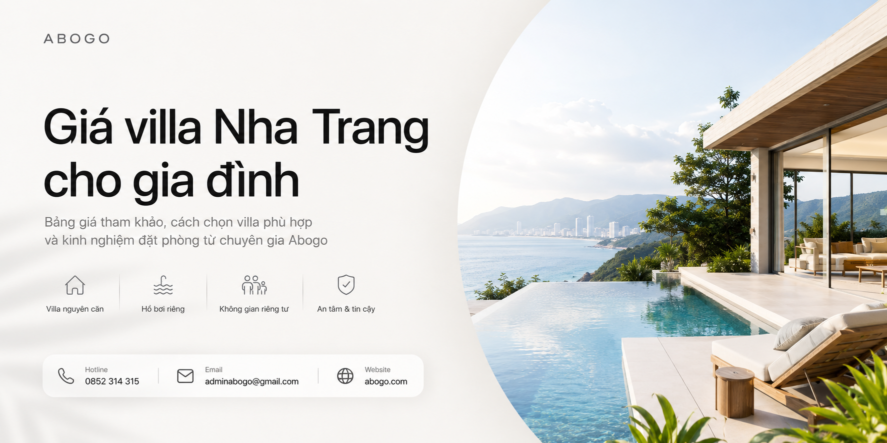 Giá villa Nha Trang cho gia đình: bảng giá tham khảo, cách chọn villa và kinh nghiệm đặt phòng từ Abogo