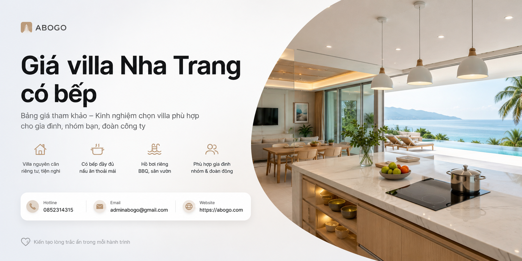 Giá villa Nha Trang có bếp: Bảng giá tham khảo, cách chọn villa phù hợp và kinh nghiệm đặt tiết kiệm