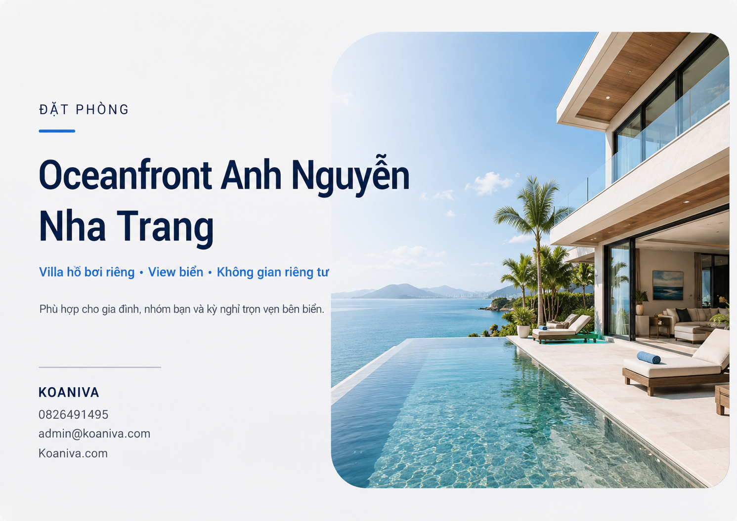 Đặt phòng Oceanfront Anh Nguyễn Nha Trang cho kỳ nghỉ riêng tư bên biển