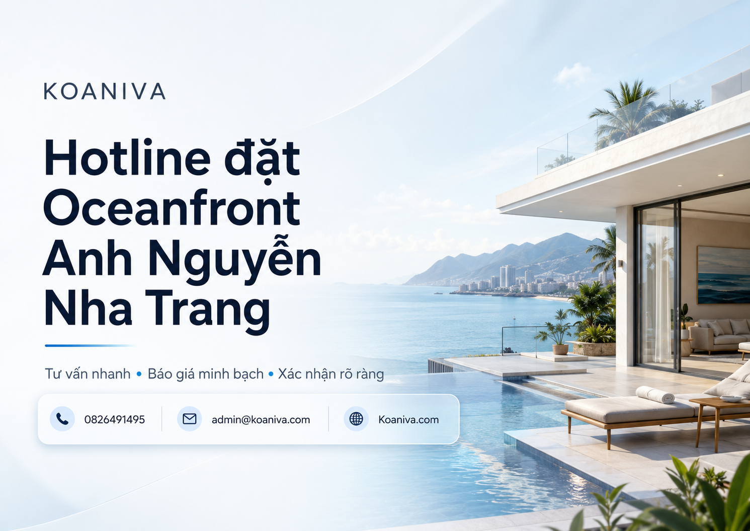 Hotline đặt Oceanfront Anh Nguyễn Nha Trang: Tư vấn giá, chọn villa và xác nhận nhanh