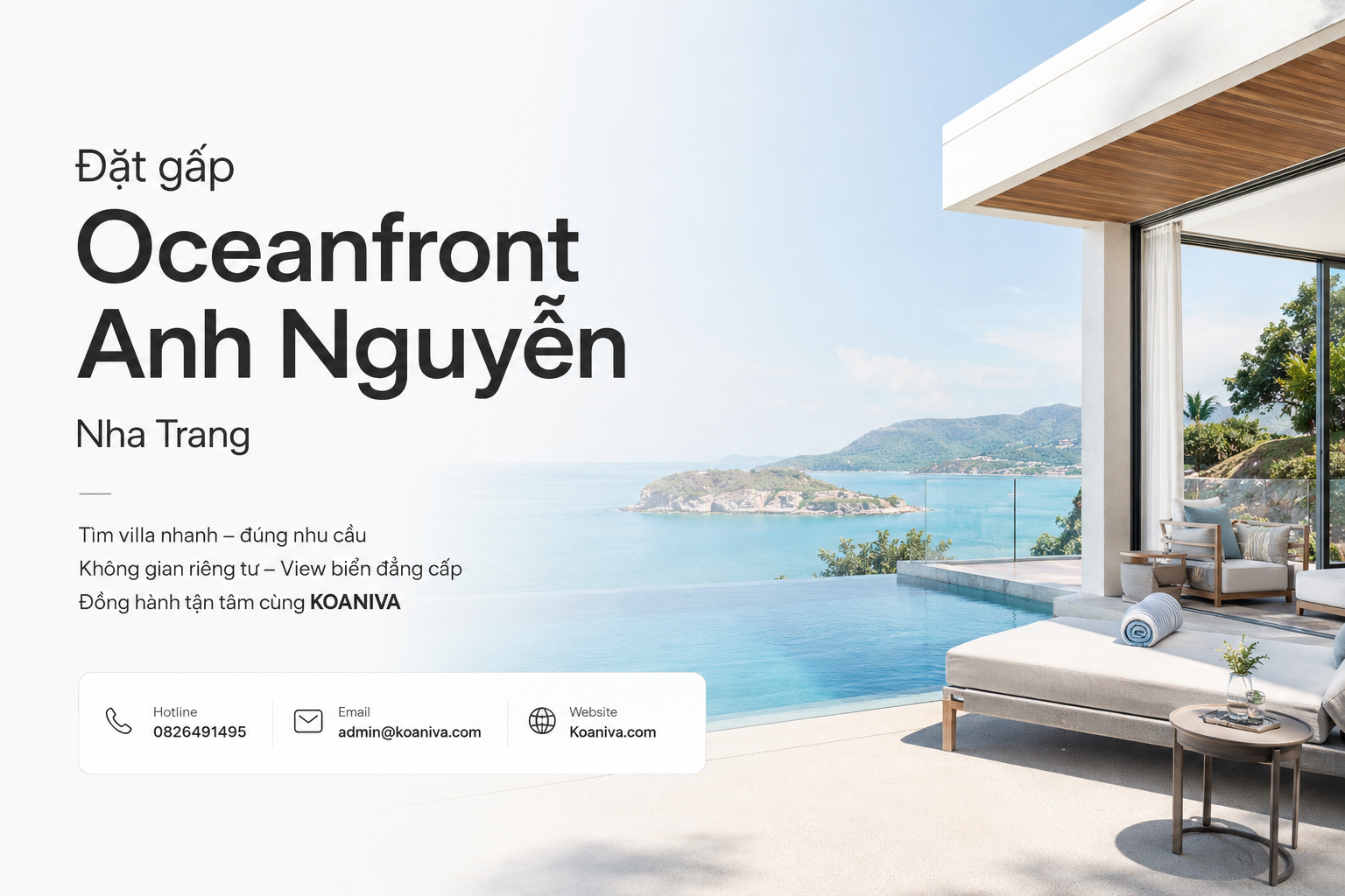 Đặt gấp Oceanfront Anh Nguyễn Nha Trang: Giải pháp tìm villa nhanh, đúng nhu cầu cùng Koaniva