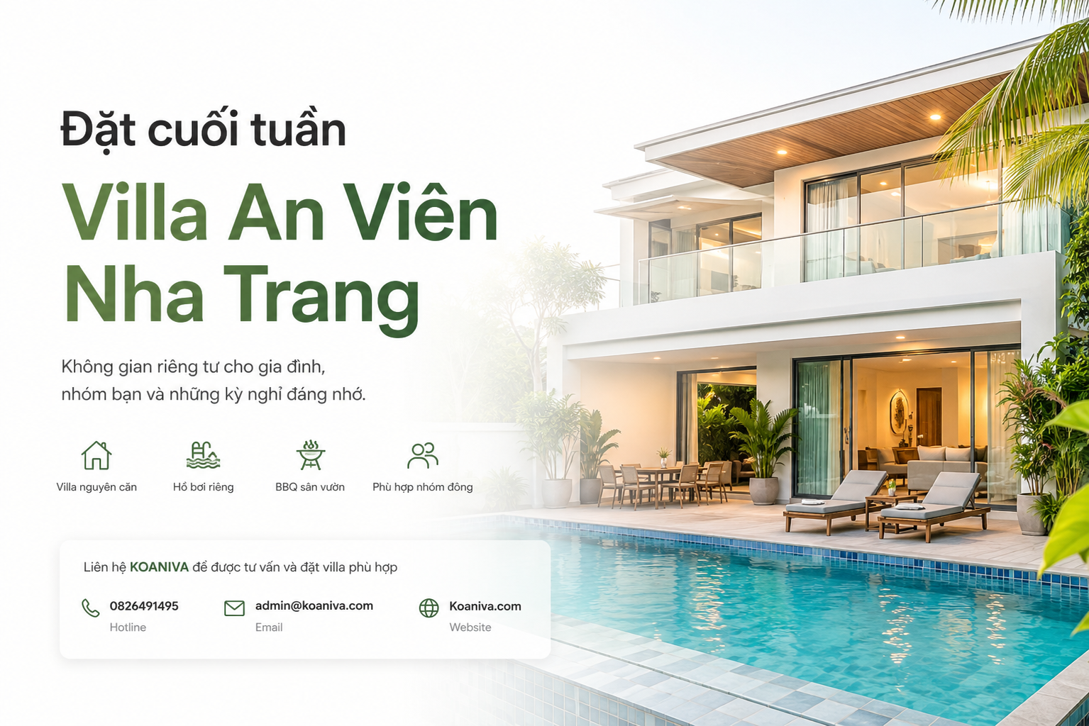 Đặt cuối tuần villa An Viên Nha Trang: Kinh nghiệm chọn villa đẹp, riêng tư và phù hợp nhóm