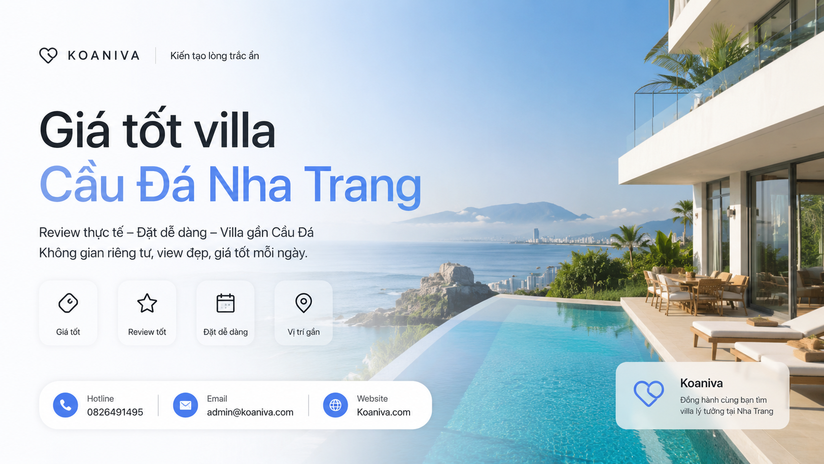 Giá tốt villa Cầu Đá Nha Trang: Kinh nghiệm chọn villa đẹp, riêng tư và phù hợp ngân sách