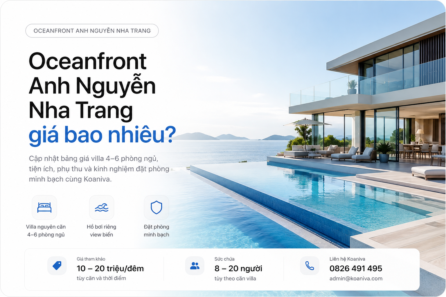 Oceanfront Anh Nguyễn Nha Trang Giá Bao Nhiêu? Bảng Giá Villa Và Kinh Nghiệm Đặt Phòng