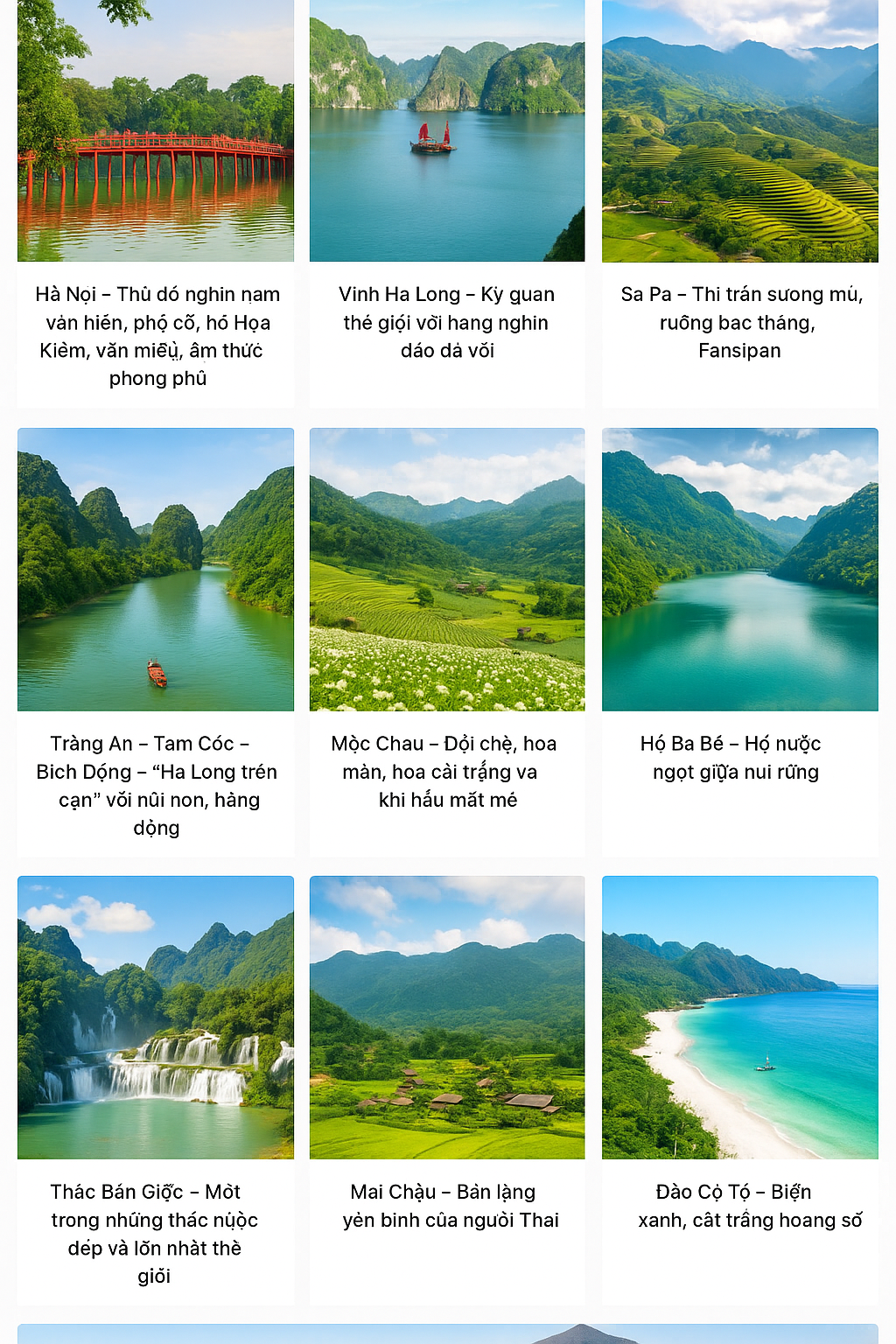 100 dia diem dep nhat viet nam