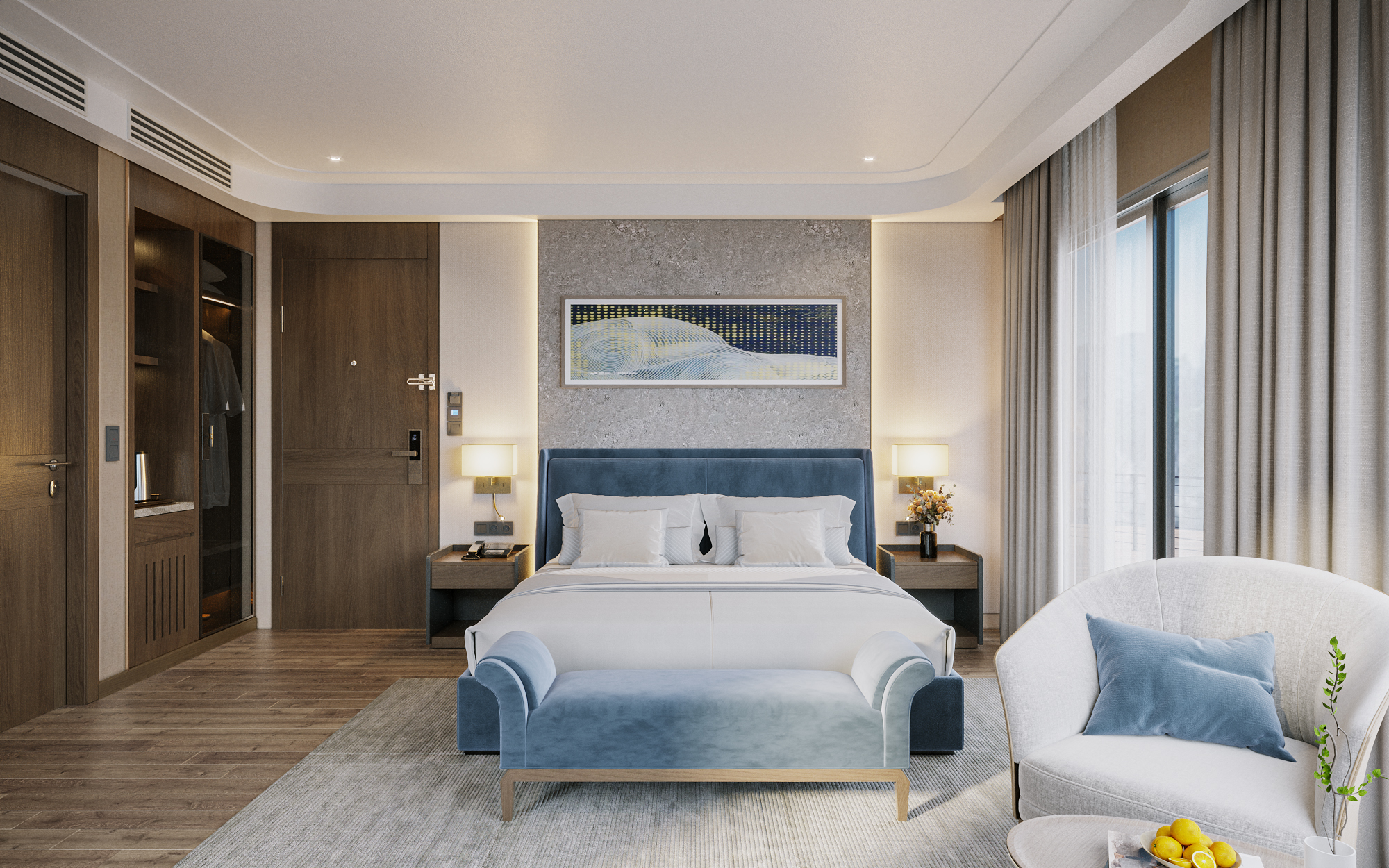 Horizon Suite 65m2 tầng 4, số lượng 2 cabin,1db, ban công,  bồn,  jacuzzi