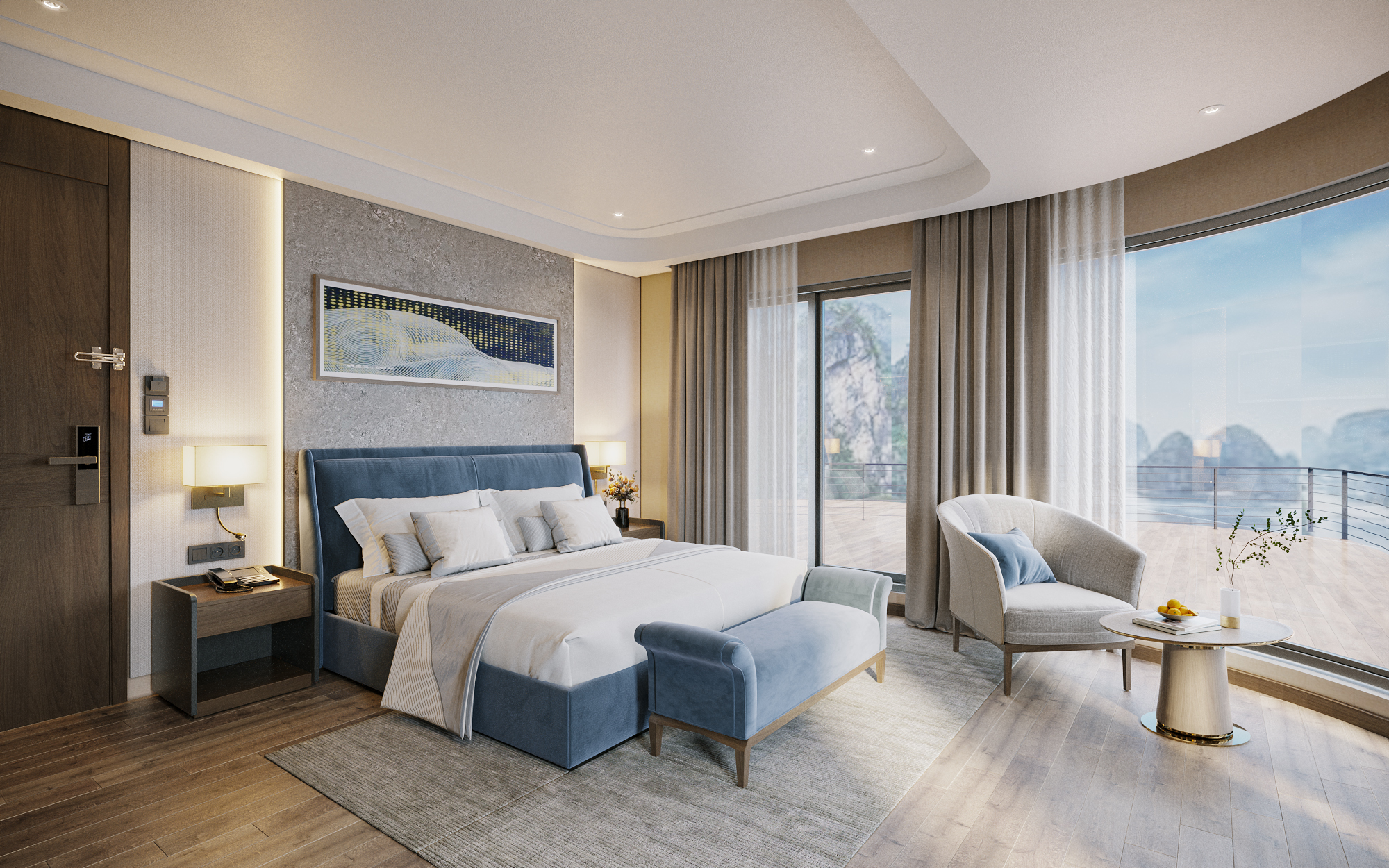 Horizon Suite 65m2 tầng 4, số lượng 2 cabin,1db, ban công,  bồn,  jacuzzi