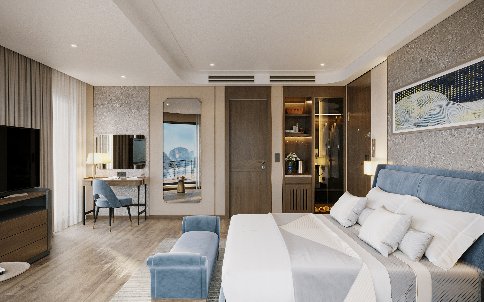 Majesty Suite 78m2 tầng 3, số lượng 2 cabin, 1db,ban công,  bồn,  jacuzzi