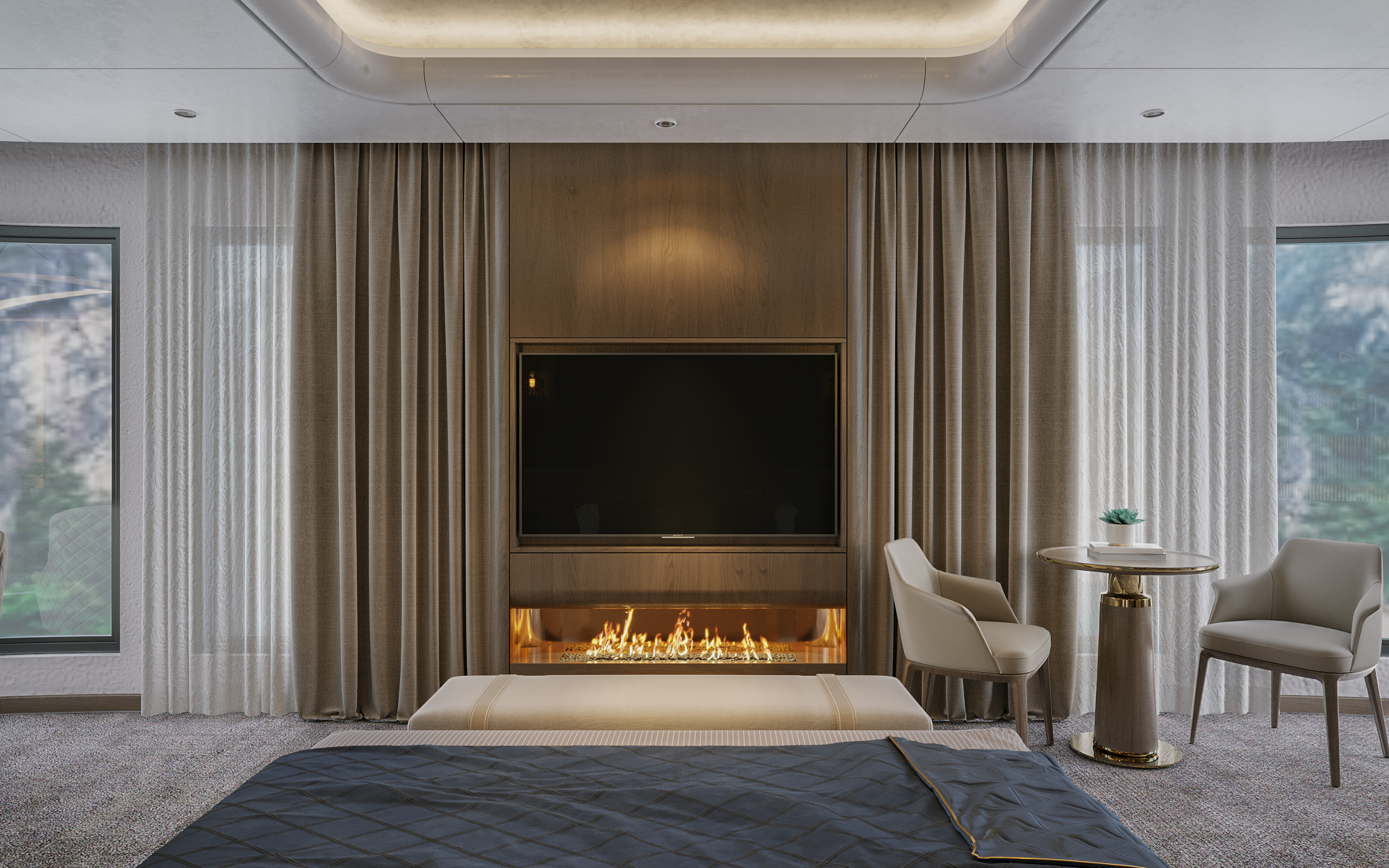 President Suite 126m2, tầng 3 , 1 cabin,1db, ban công,  bồn,  jacuzzi