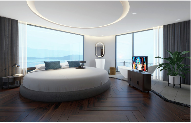 HONEYMOON SUITE ( ban công , bôn tắm , mũi tầu , tầng 3)