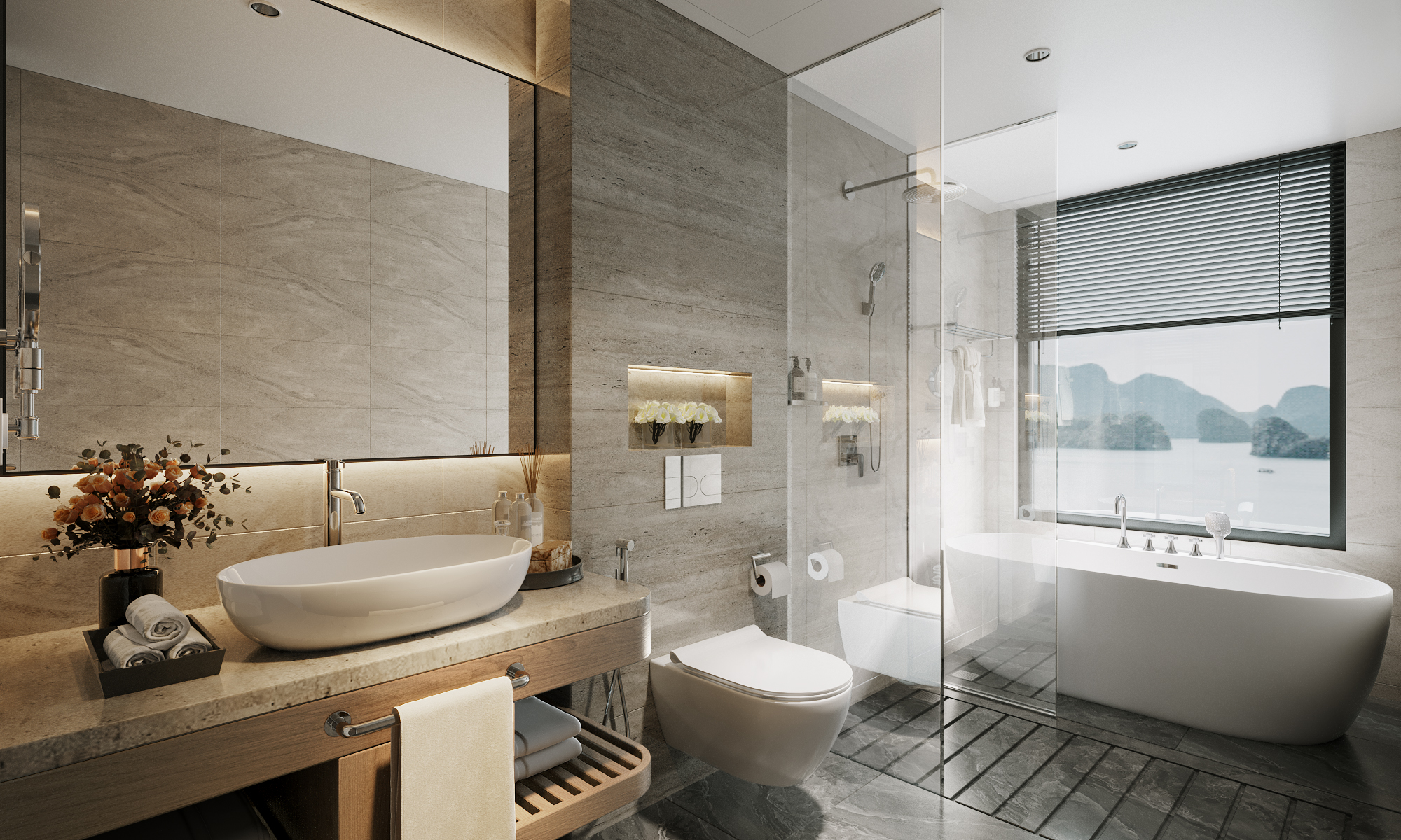 Ocean Deluxe 32m2 Tầng 1, 10 cabin, ban công,  bồn,  jacuzzi