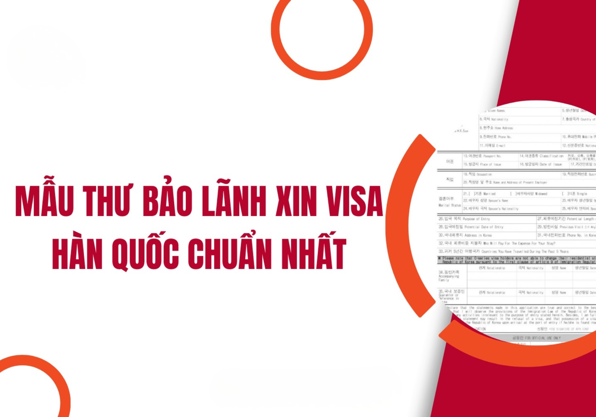 Mẫu Thư Bảo Lãnh Xin Visa Hàn Quốc 2026: Tải Về & Hướng Dẫn Điền A-Z