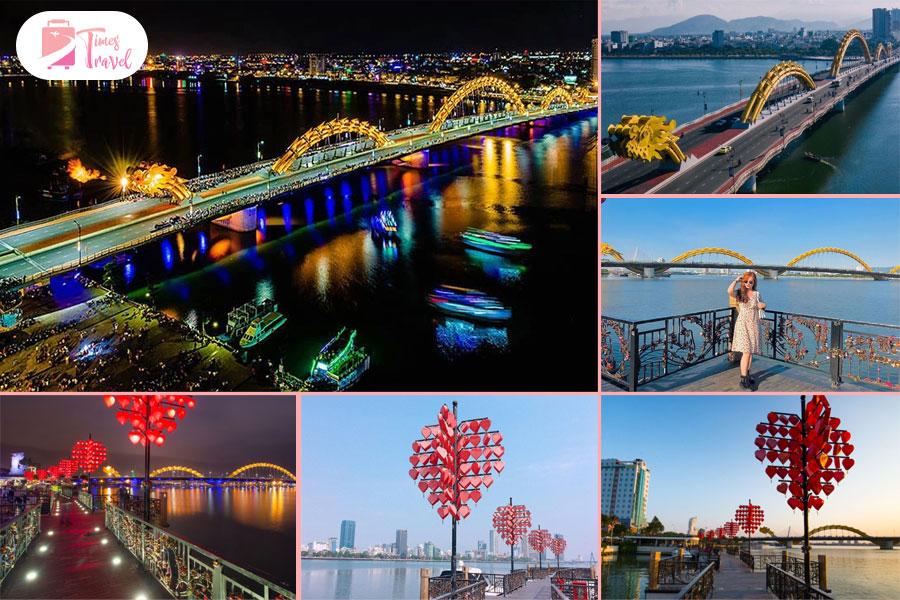 Cầu Rồng và Cầu Tình Yêu là điểm đến không nên bỏ lỡ