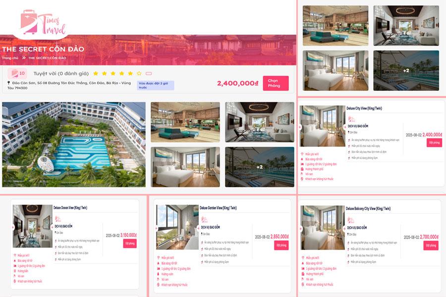 Đặt phòng tại The Secret Côn Đảo qua Times Travel để tối ưu chi phí