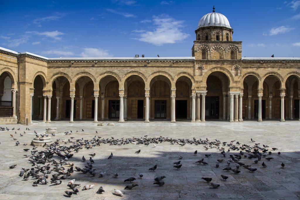 The Great Mosque of Ez-Zitouna in Tunis, Tunisia.