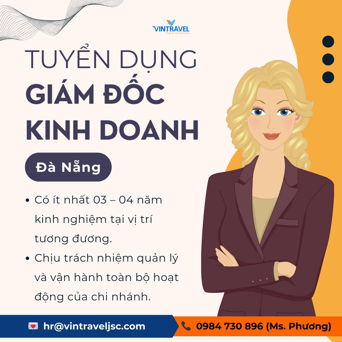 TUYỂN DỤNG GIÁM ĐỐC KINH DOANH ĐÀ NẴNG THÁNG 01.2024